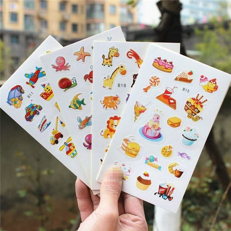 10 Pcs Waterproof Stickers Kids Toddler Animal Dino Car Butterfly Water Bottle