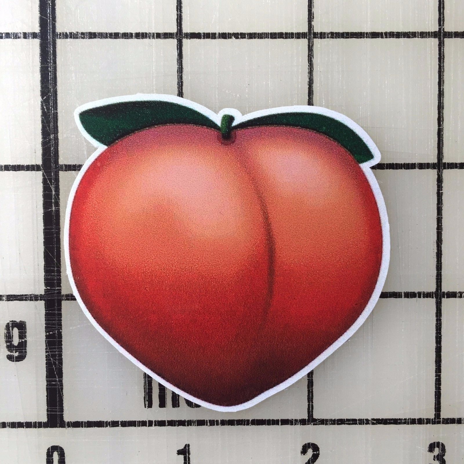 Peach Emoji 2.5" Wide Multi-Color Vinyl Decal Sticker – BOGO