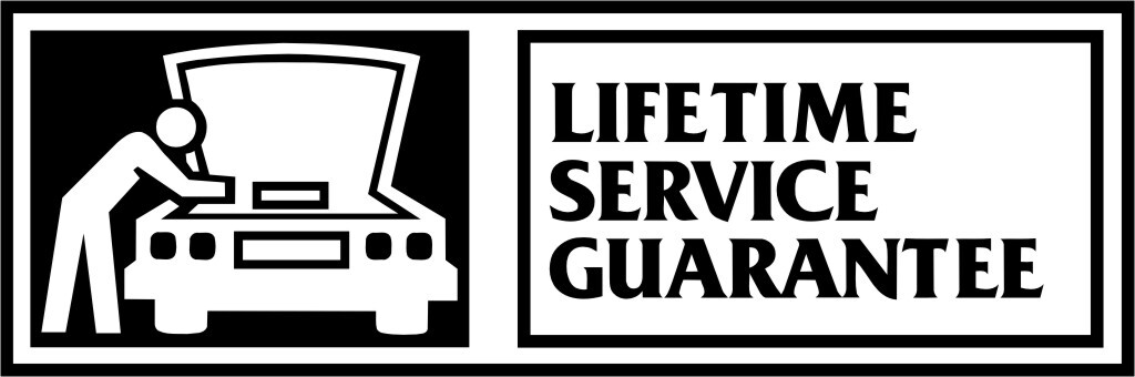 Lifetime Service Guarantee Symbol 1 Color Window Wall Vinyl Decal Sticker