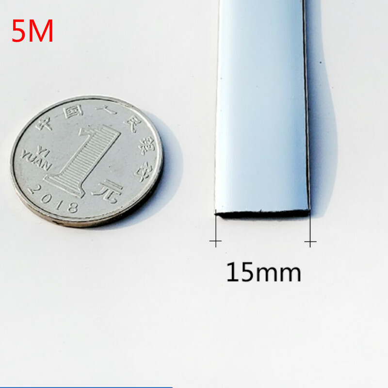 5M Universal Chrome Car Moulding Trim Strip car Door Edge Scratch Protector *