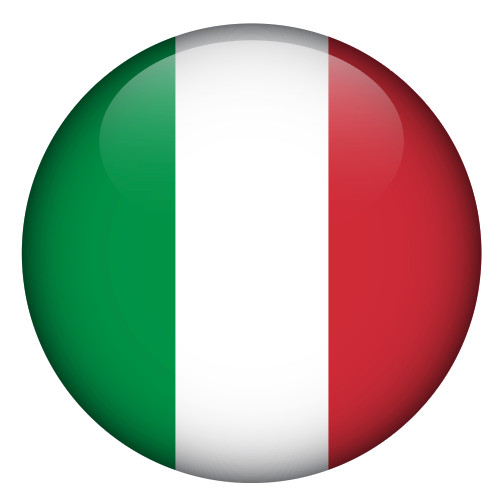 Italy Flag Vinyl Decal / Sticker ** 5 Sizes ** (round)