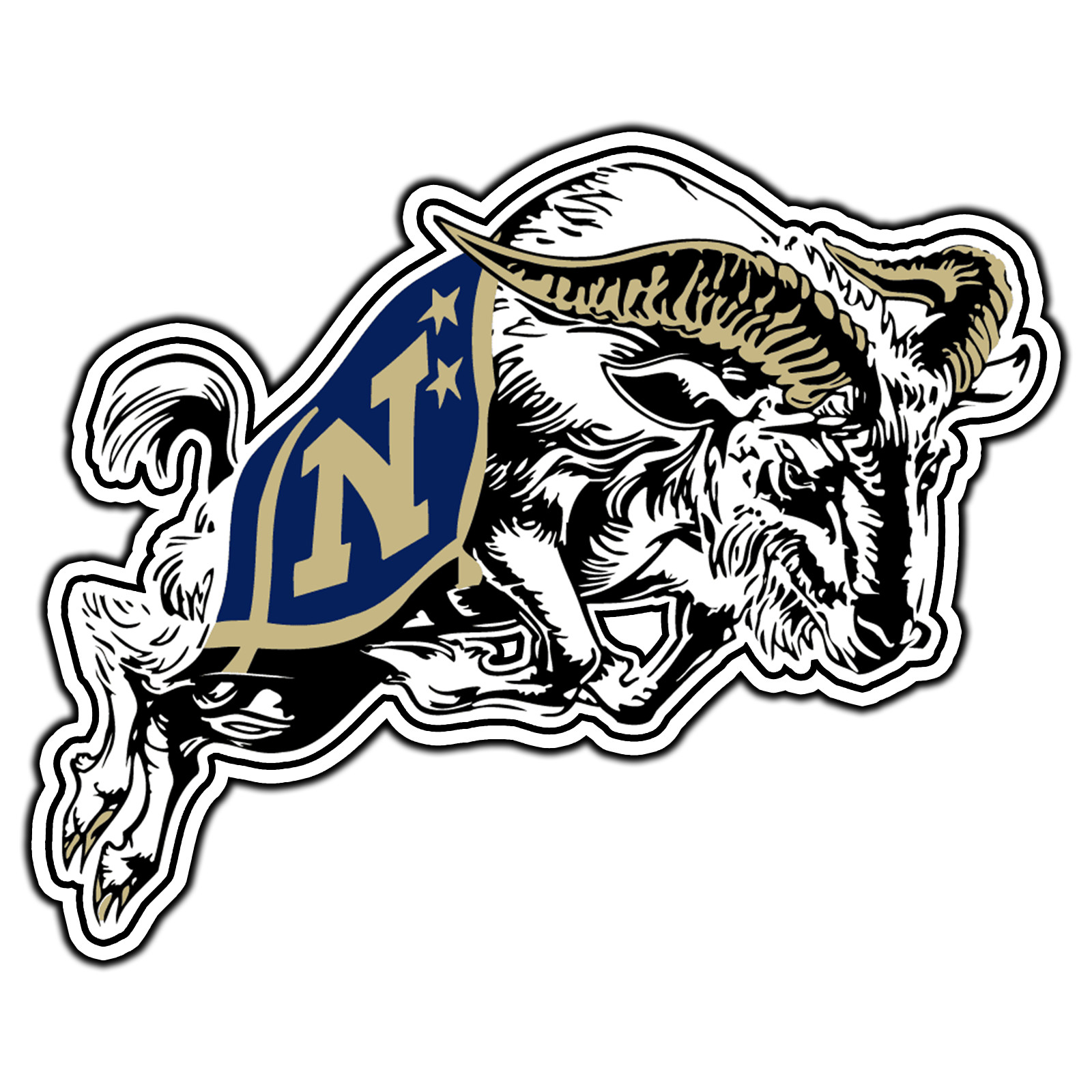 USNA Navy Midshipmen Mascot Logo #5 Sticker Waterproof Vinyl Decal Die-Cut