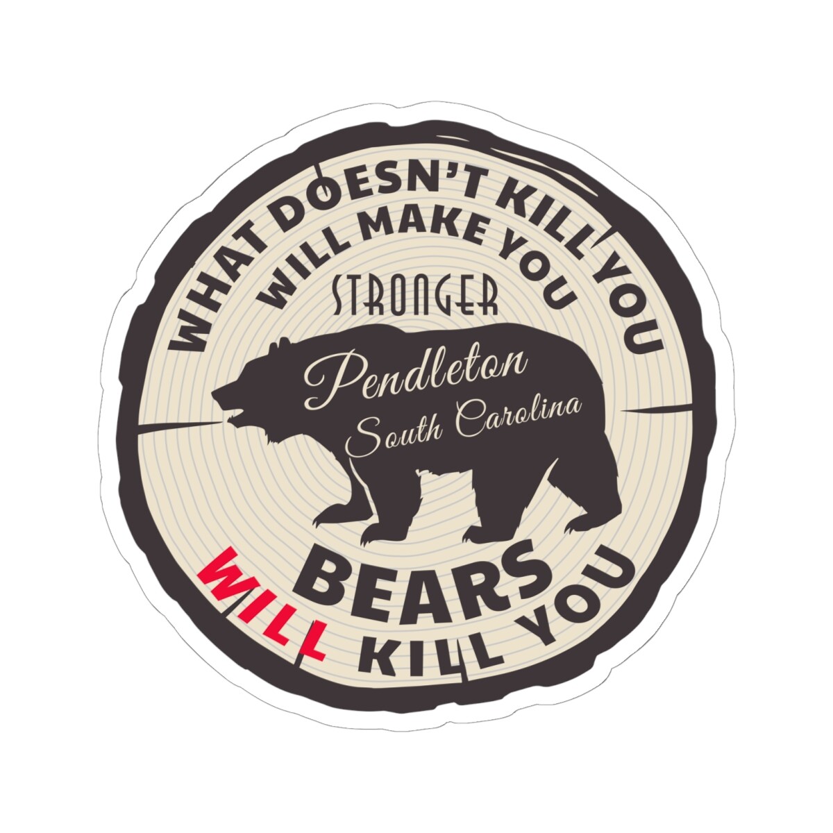 Pendleton, South Carolina Kiss-Cut Sticker