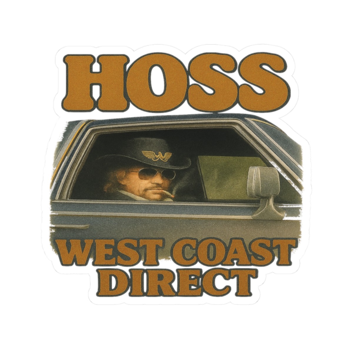 "HOSS" Waylon Jennings Tribute WCD Original Sticker