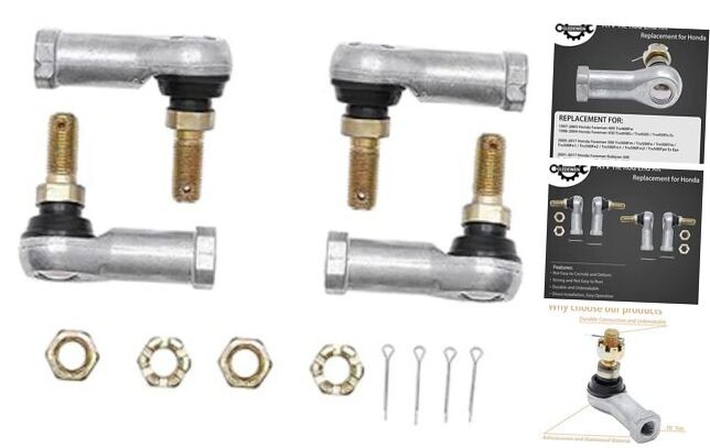 Tie Rod End Kit, Compatible with 400/450 / 500, 2001 1997-2017 Honda Foreman