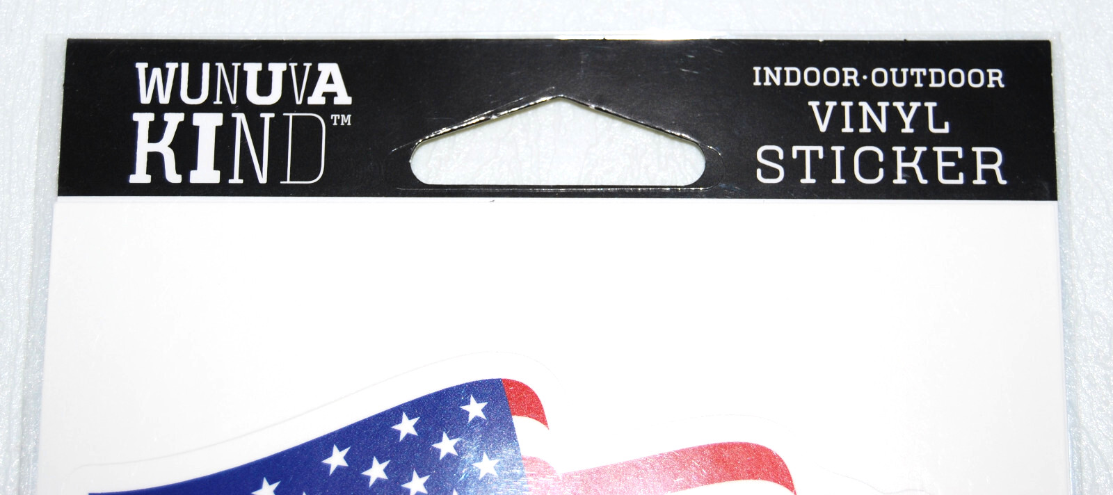 Lot of 4 Wunuva Kind Indoor-Outdoor American Flag Vinyl Sticker