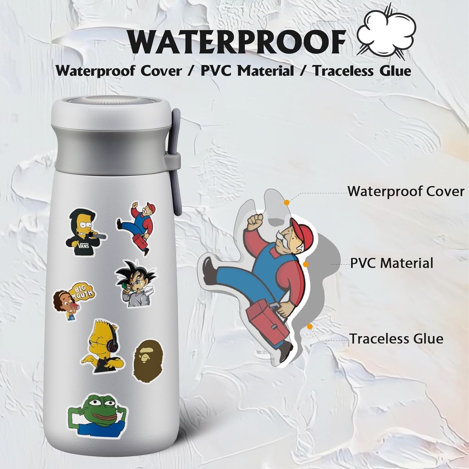 400PCS Cool Vinyl Stickers Pack Waterproof Decals Laptop Bottle Skateboard SetXL