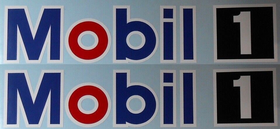 2 Mobile 1 Emblems Logos 4 Color Vinyl Sticker Decal ~ 3 Sizes ~ Car Truck Wall