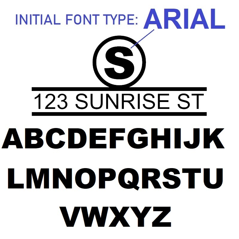 SET OF 2 CUSTOM PERSONALIZED VINYL MAILBOX NUMBERS INITIAL DECAL, (Model 16)