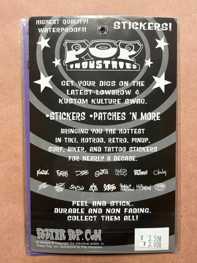 Pop Industries Sticker-SHAGG Tiki Hula Girl-new 2005 posterpop retro pinup art