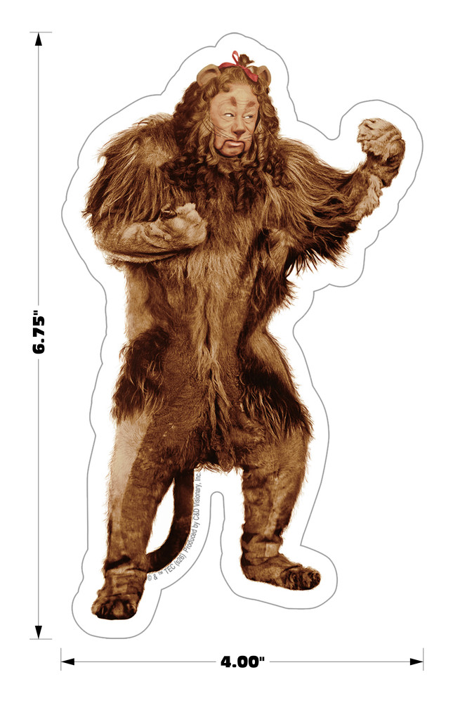 Sticker – The Wizard Of Oz Cowardly Lion 1930s Children's Fantasy Movie 6.75"