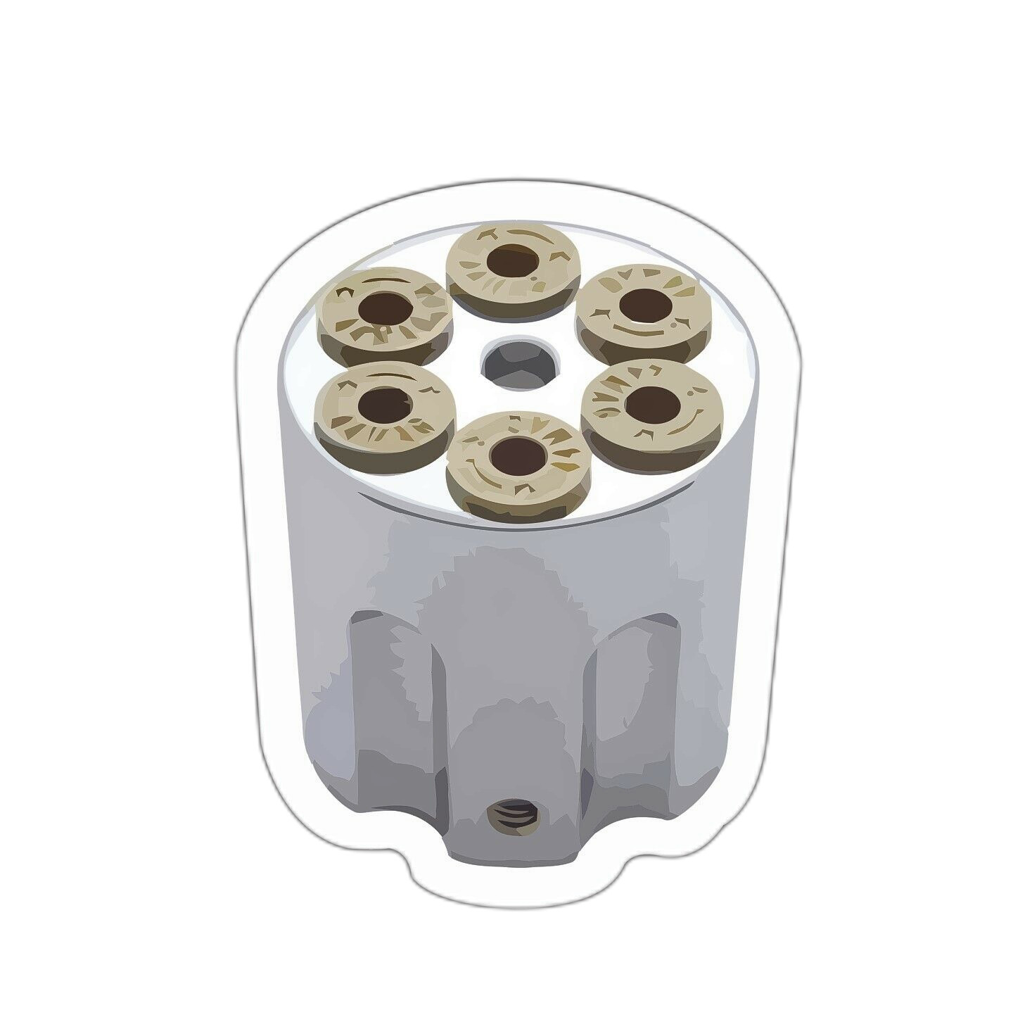 Revolver Cylinder Sticker Decal