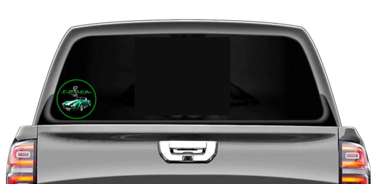 Car Classics "Cobra" – 4" Handcrafted Vinyl Decal Cooler Vehicle Laptop Tumbler