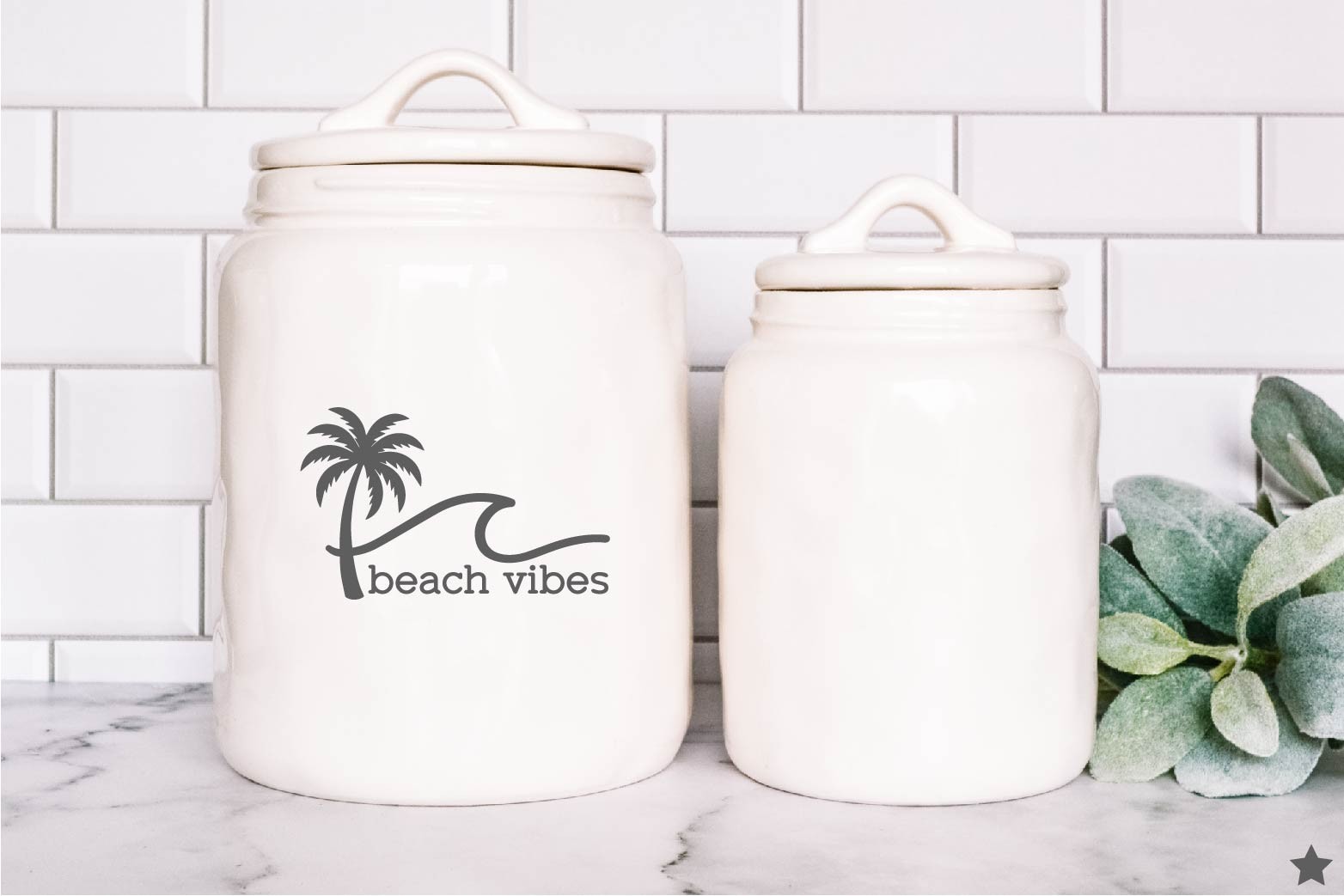 Beach Vibes Decal Sticker Palm Tree Summer Vacation Ocean Life Sand Sun Salt Air