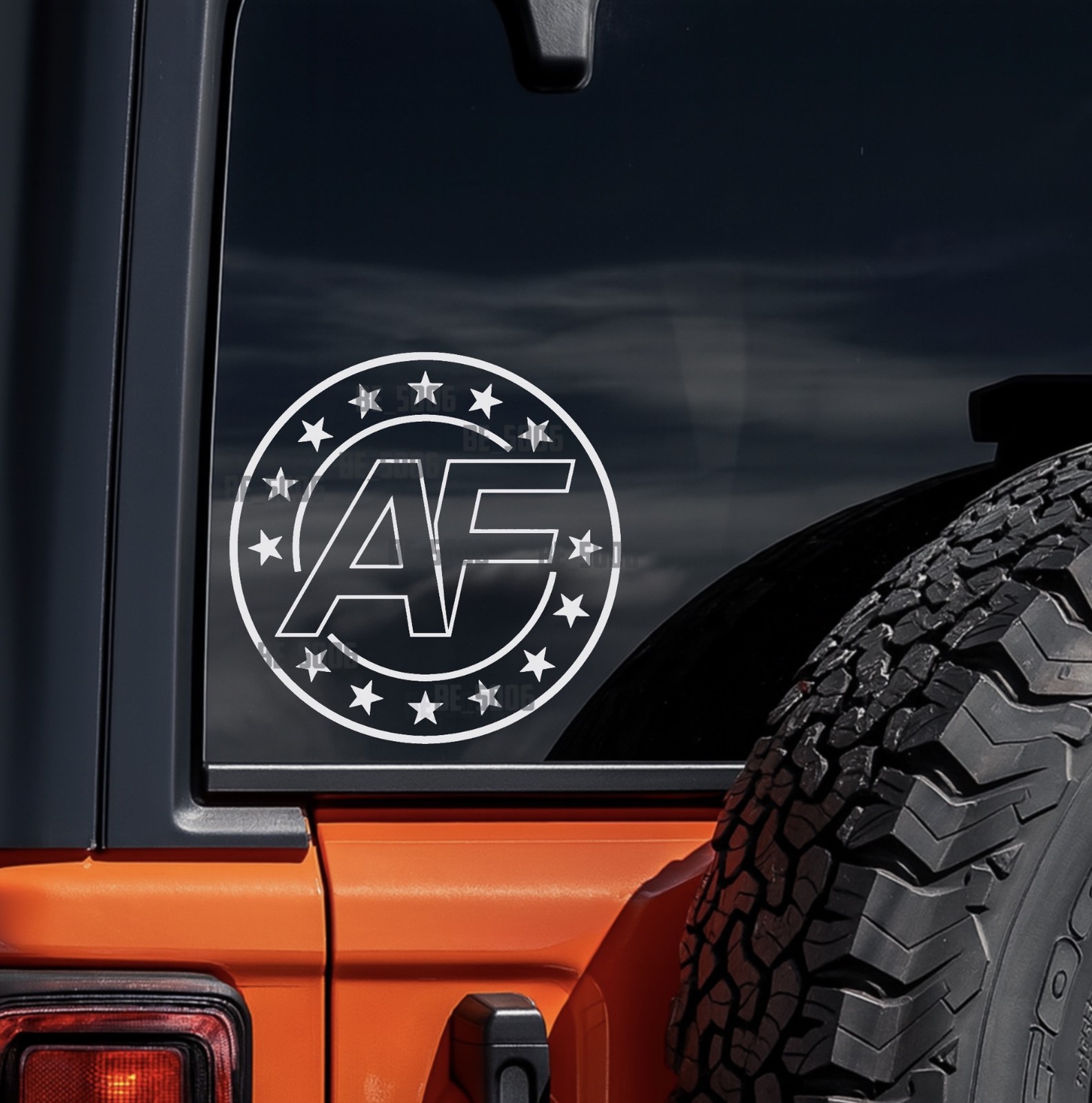 AF America First Vinyl Decal Sticker Patriotic Conservative USA Car Truck Stars
