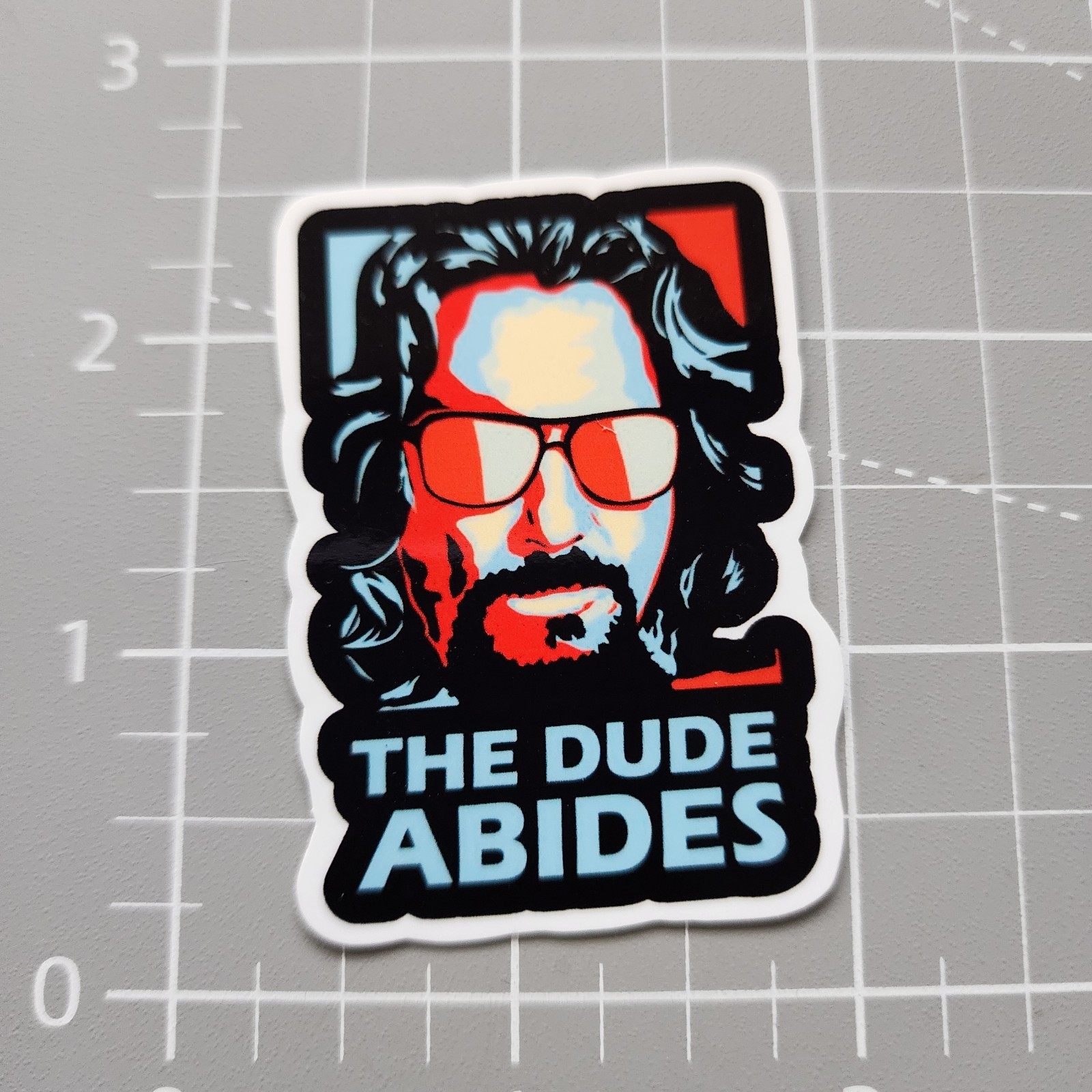 The Big Lebowski ~ 2" Vinyl Sticker The Dude ABIDES ~ El Duderino ~ Far out Man
