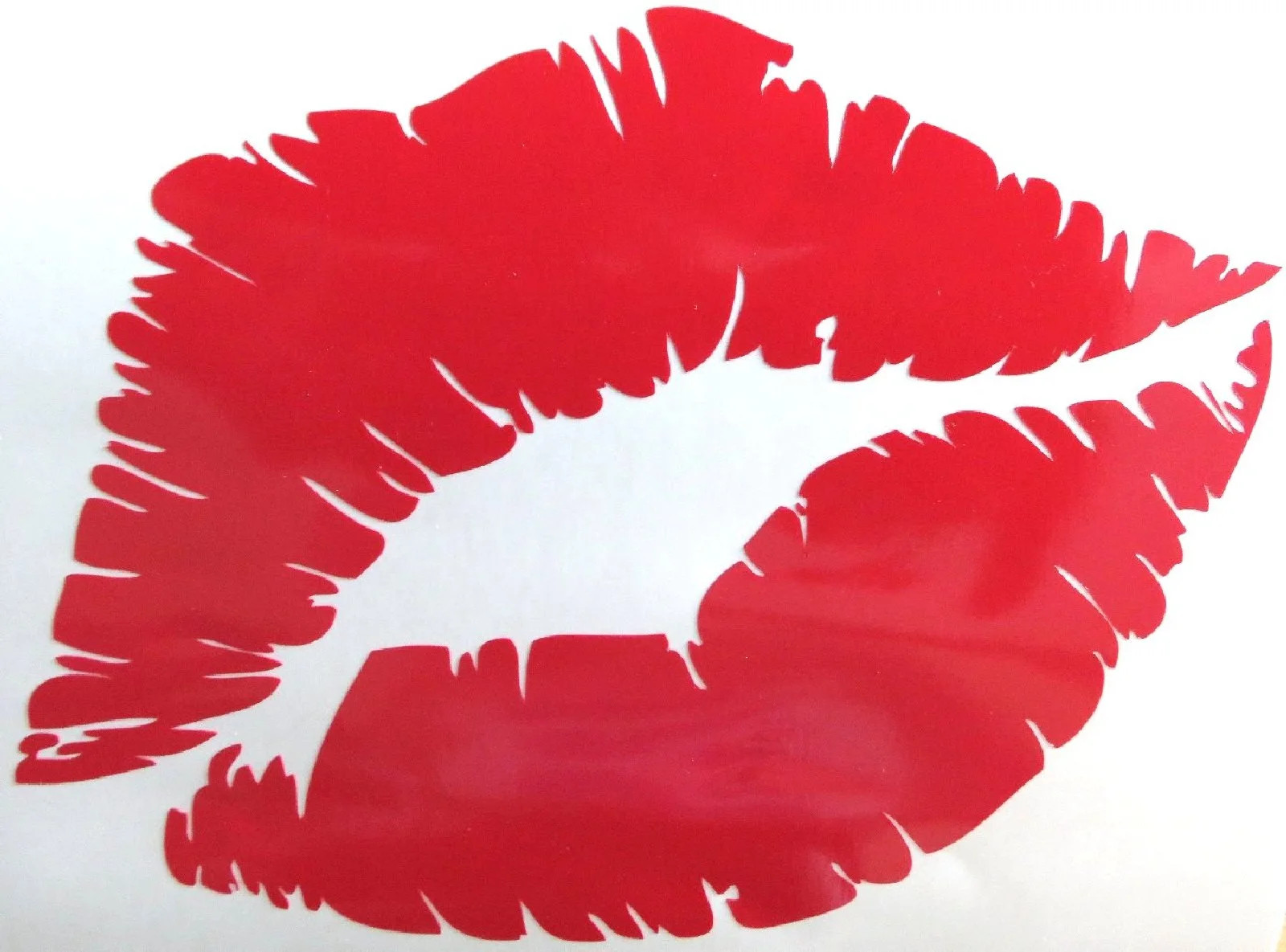 KISS LIPS KISSING SEXY SMEAR LIPSTICK SMEAR FUNNY GRAPHIC DECAL STICKER CAR