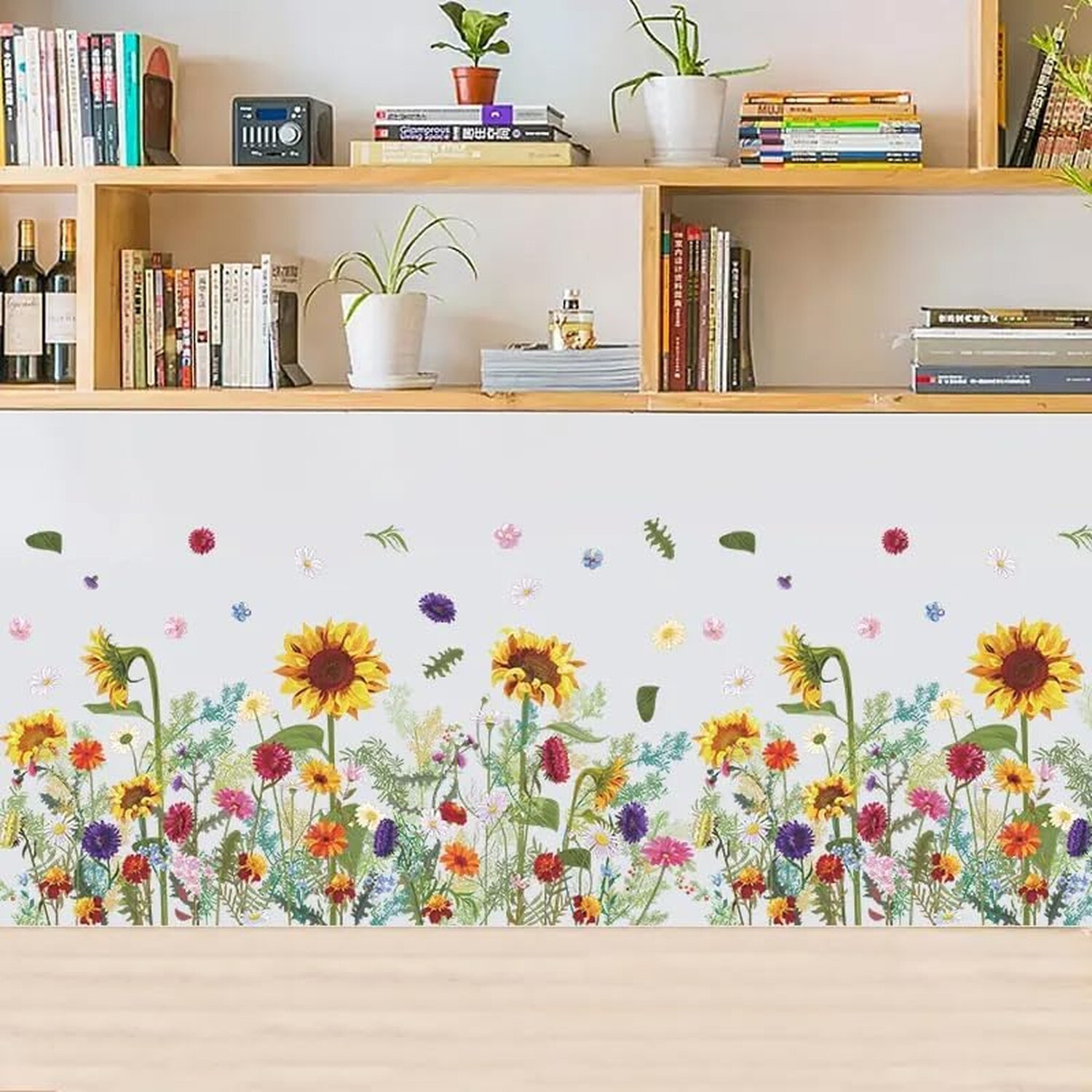 12×36 Inch Set – Floral Wall Decals for Decor, Watercolour Weeds Wildflower W…