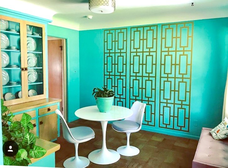 Geometric Wall Decal, Mid Century Modern Wall Decor, Retro Wall Decal, Rectangle