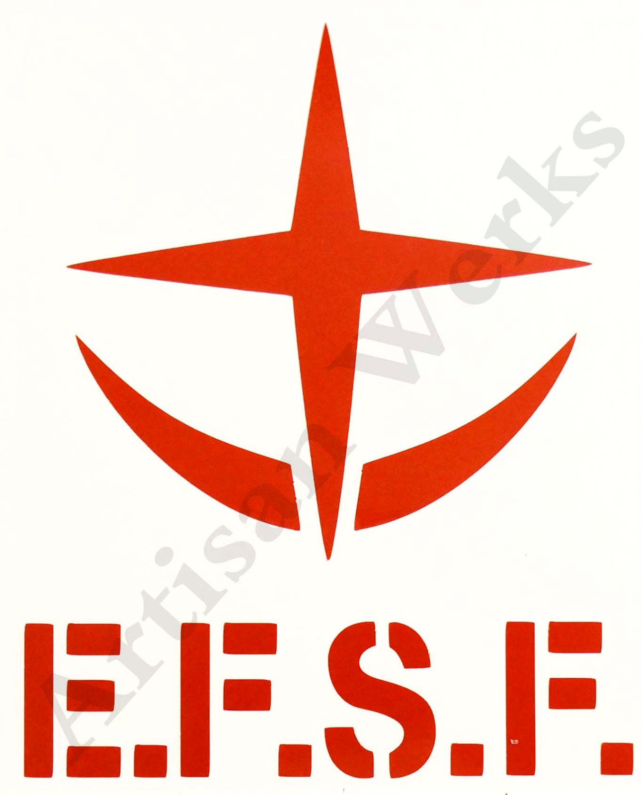 E.F.S.F. LOGO Gundam Vinyl Decal Sticker robot manga anime wall window car