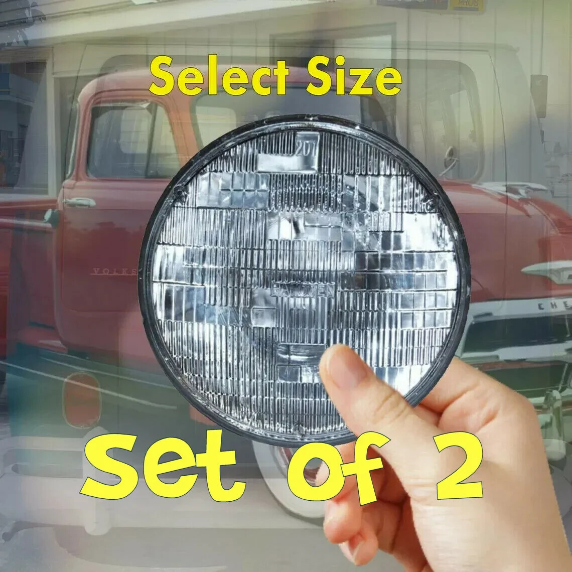 Faux Round Headlight Stickers for Stock Derby Race & RC Cars set of 2