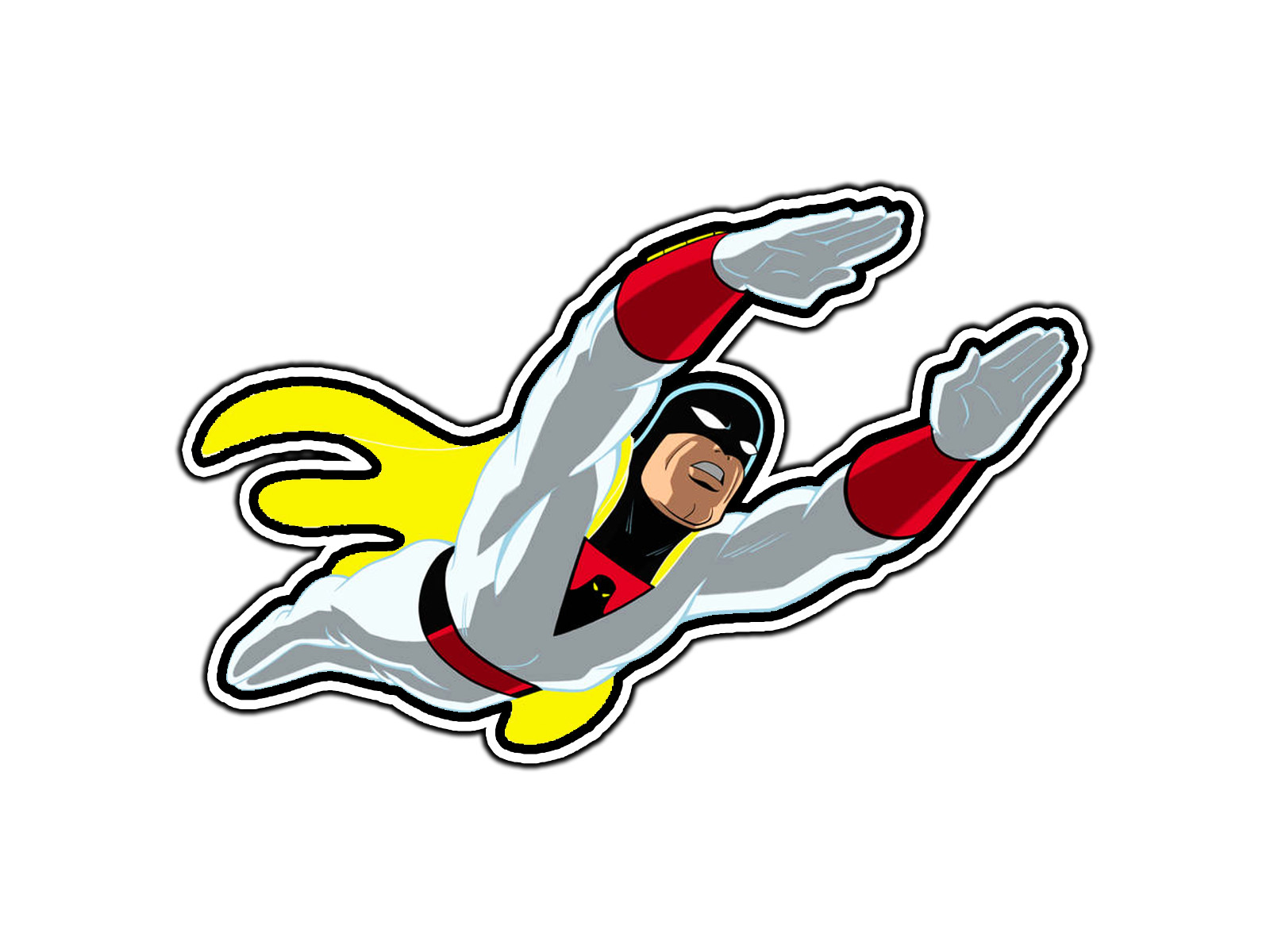#942 Space Ghost Flying Animated Cartoon Sticker Waterproof Vinyl Decal Die-Cut