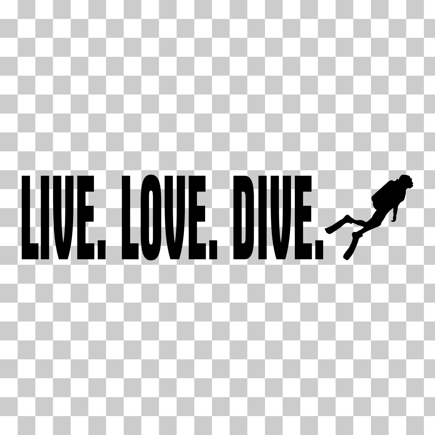 Scuba Diving Live Love Dive Vinyl Sticker Decal for Car Window Laptop & More