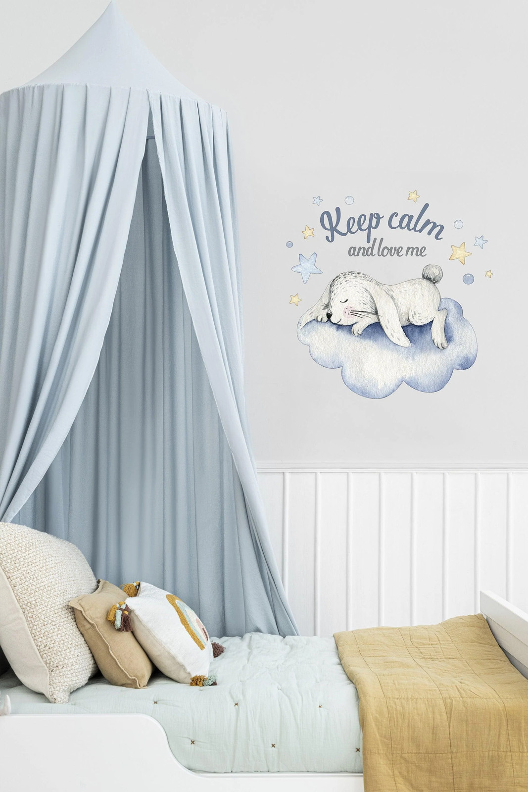 Baby Nursery Wall Decor Sticker – Cloud Moon Star Dream Decoration Animal Decal