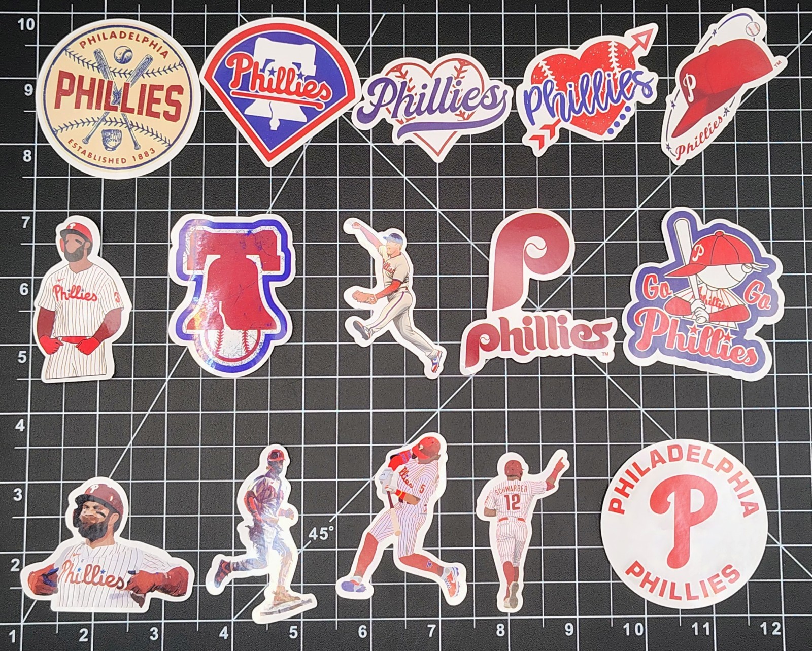 50pc Philadelphia Baseball Sticker Lot Philly Fan City Sports Vinyl Decals