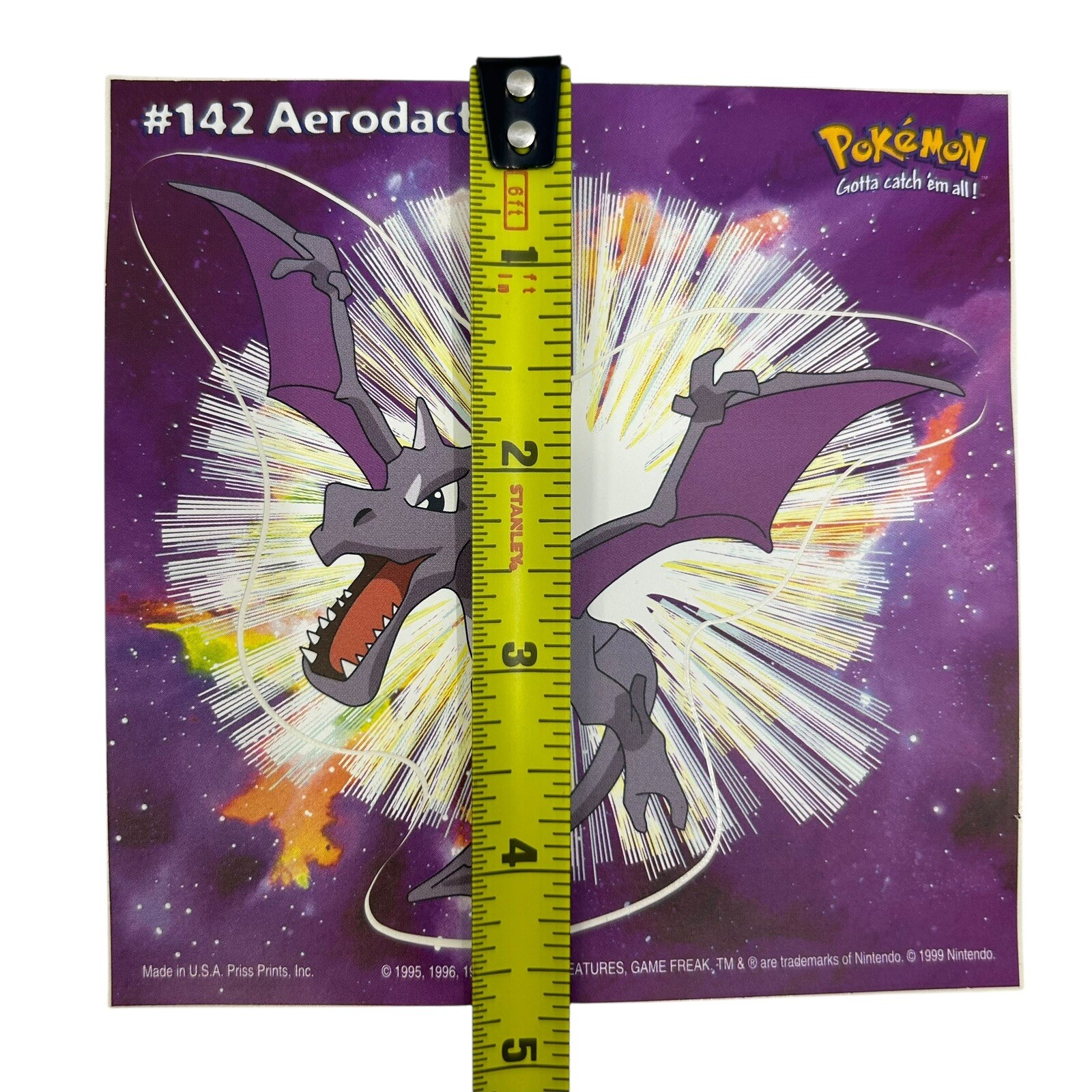 Pokemon Collect ’em Stick-Ups Aerodactyl #142 Large 4” Sticker Priss Prints