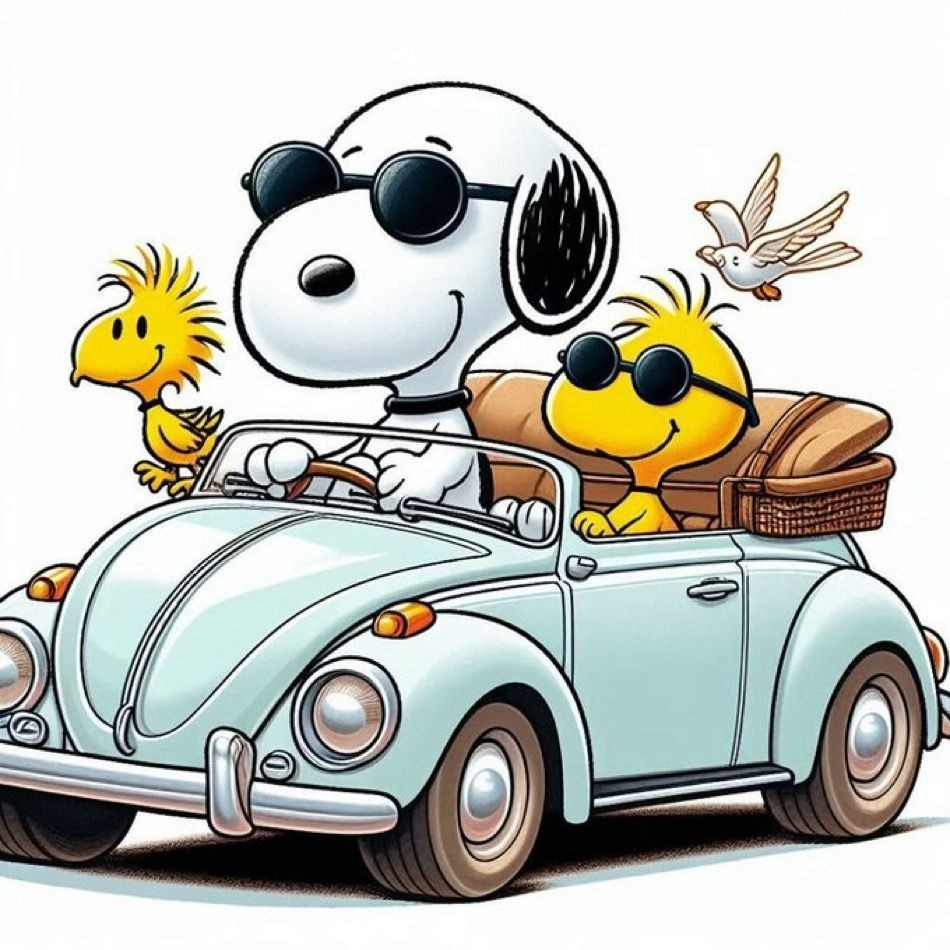 Snoopy's Car Sticker Decal Laptop Wall Mirror Cup Tumblr Locker