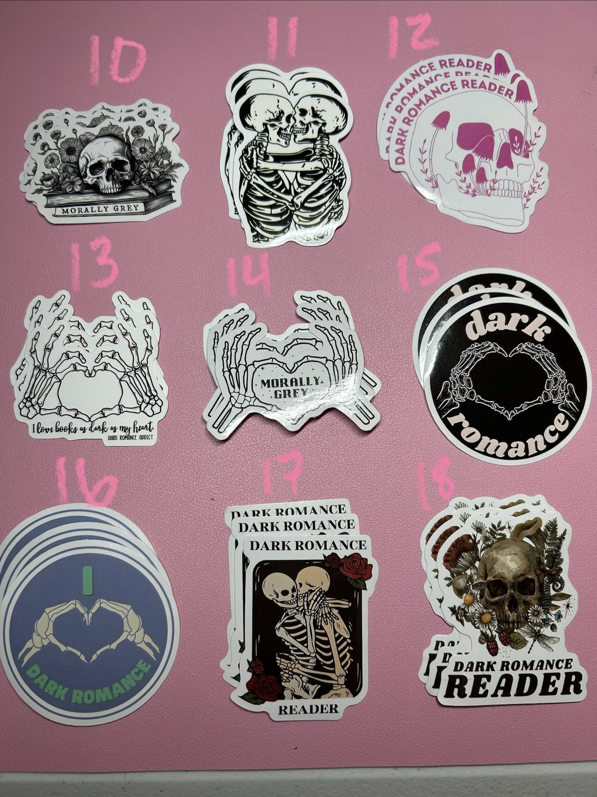 Skeleton Reading Book Stickers