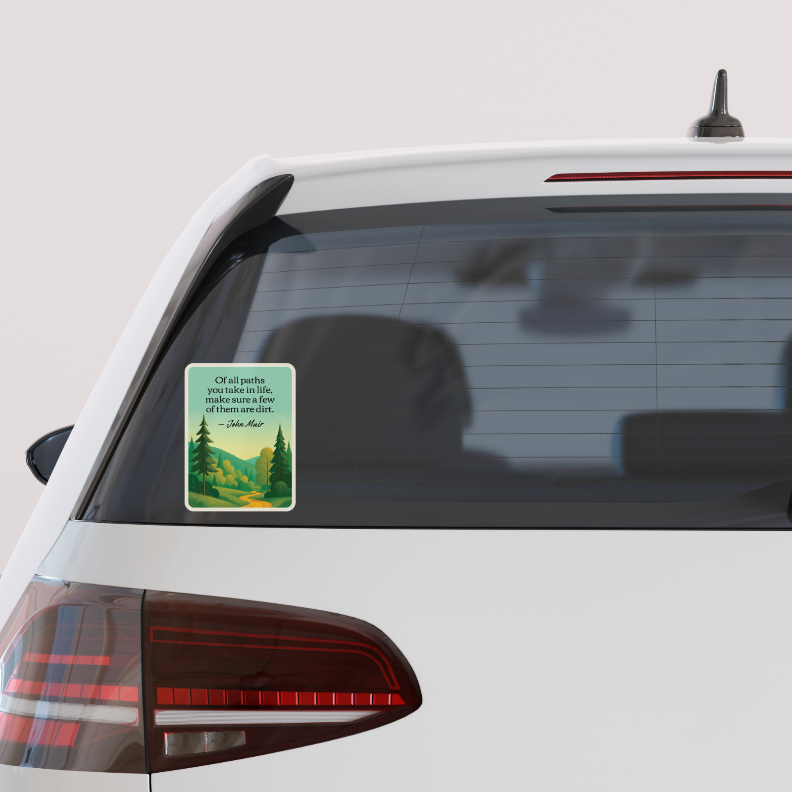 John Muir Quote Sticker Hiking Nature Retro Forest Trail Vinyl Decal