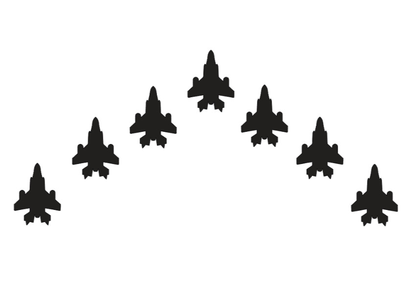 Fighter Jets Vinyl Decal Sticker Car Truck Window Air Force Military USA pride