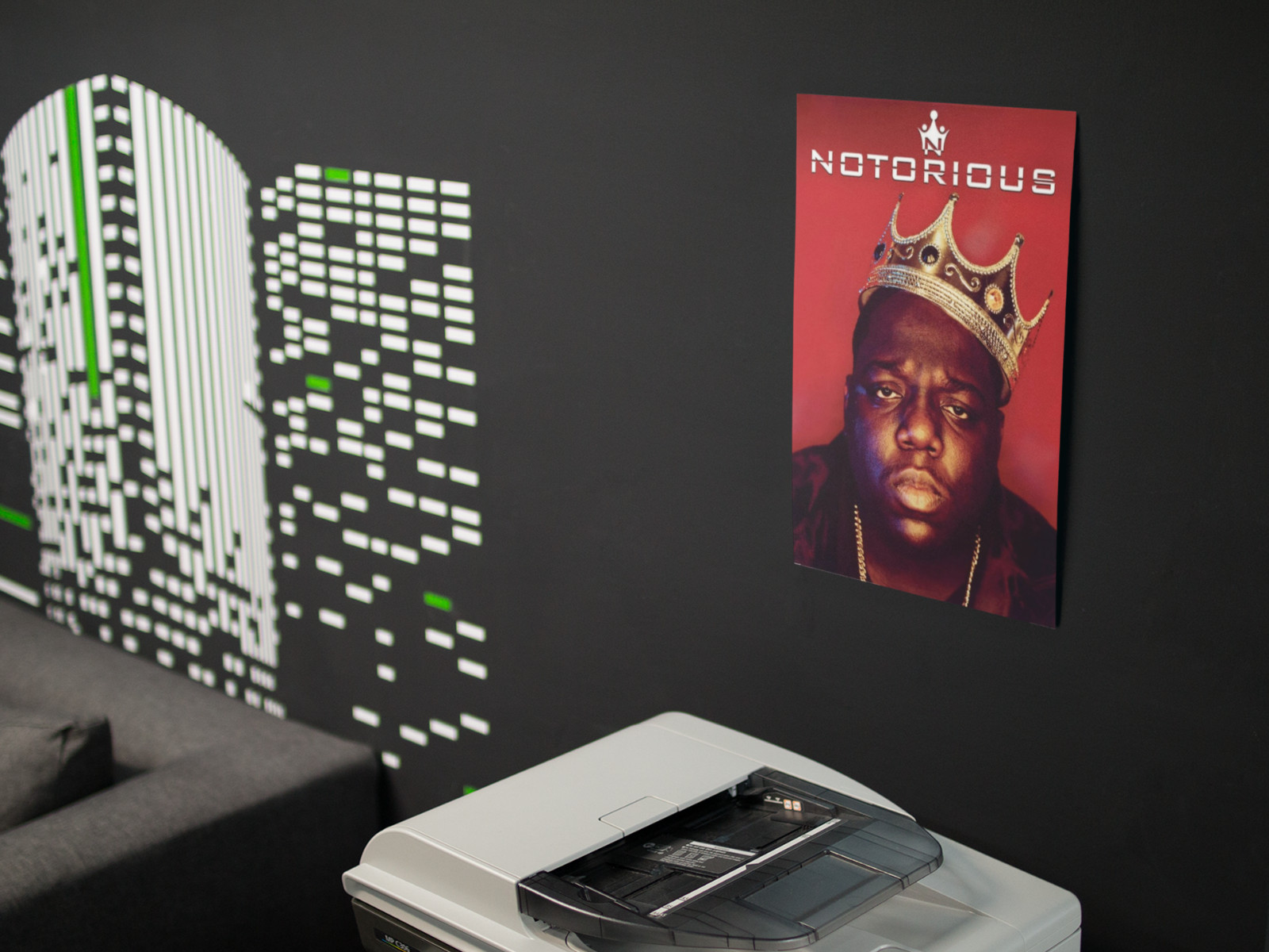 Biggie Notorious Music Poster Graphic Wall Decal Removable Adhesive Backing