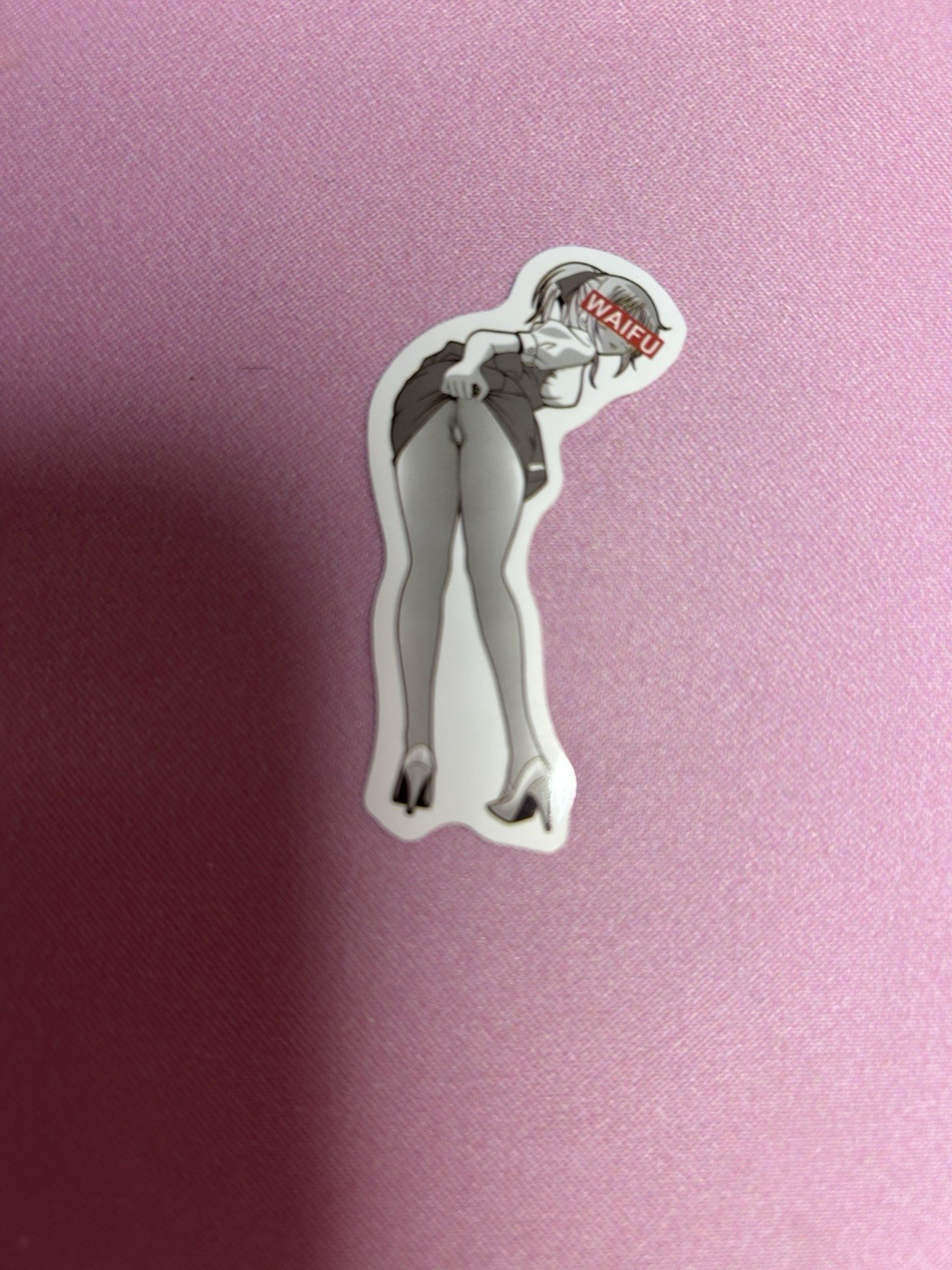 black and white waifu lewd stickers #2