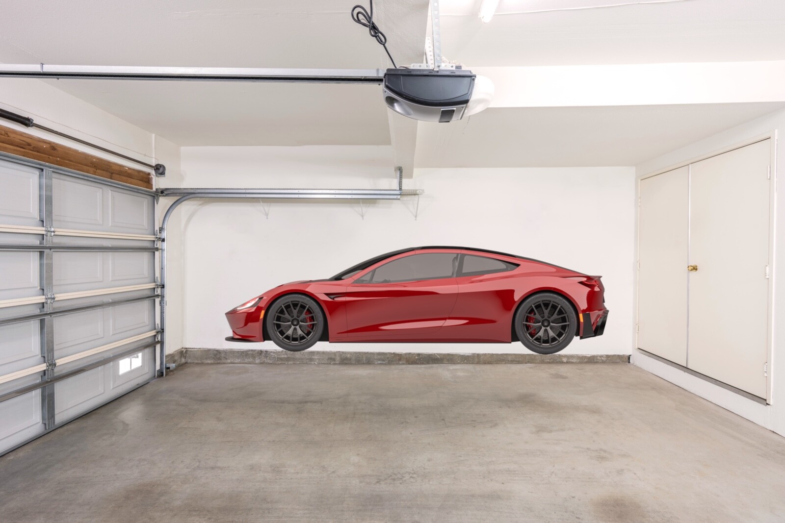 Tesla Roadster Life Size Vinyl Wall Decal – 100% Life Size 164" x 46"
