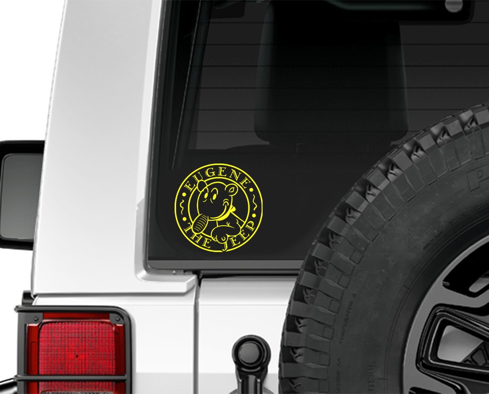 Eugene the JEEP Cartoon Funny Window Car Truck Decal Popeye Sticker UGXEU010