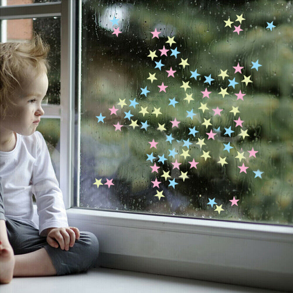 100pieces Glow In The Dark Stars Night Light Wall Stickers Decal Kids Room Home