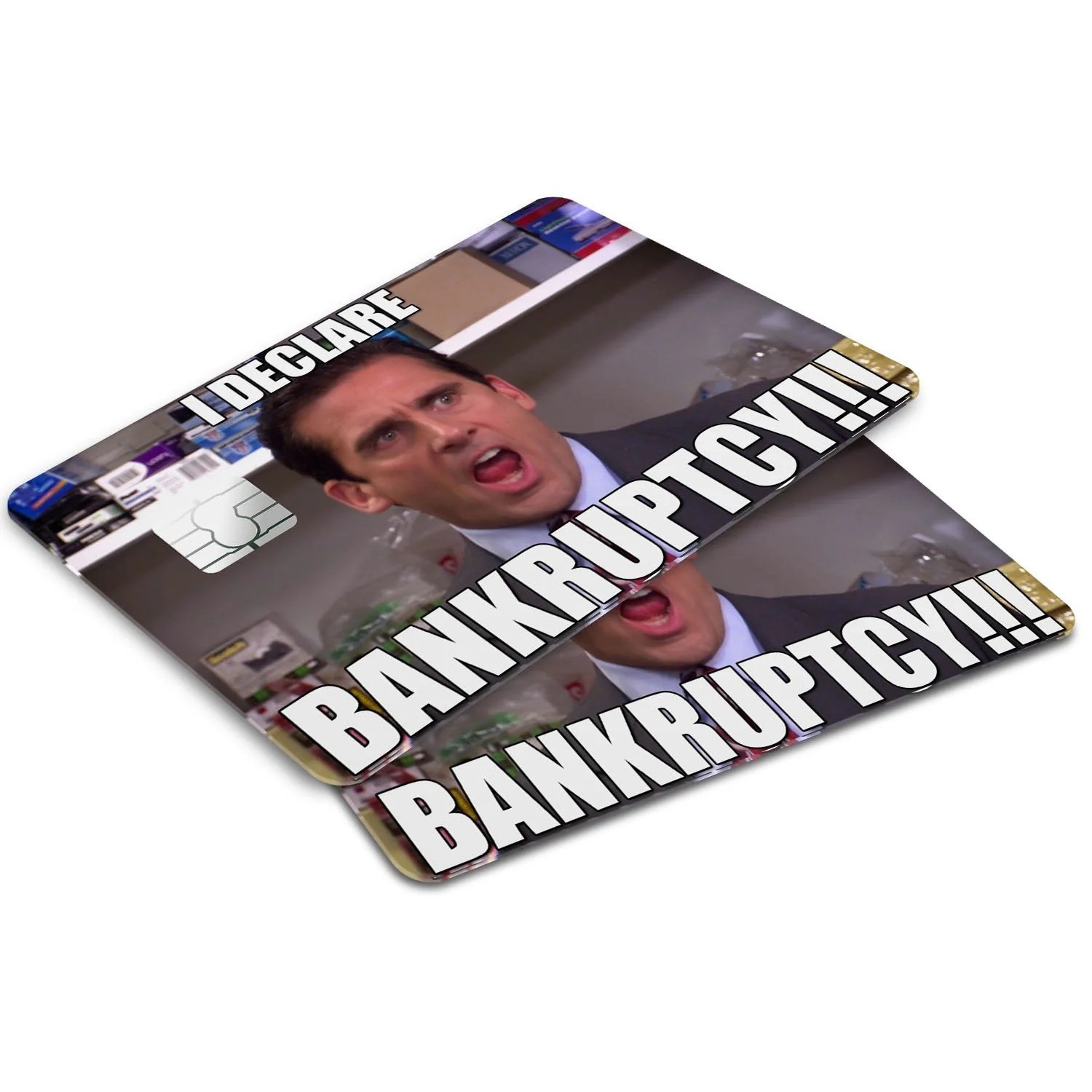4-Pack I Declare Bankruptcy Credit Card Skin Meme Vinyl Decal Sticker Cover