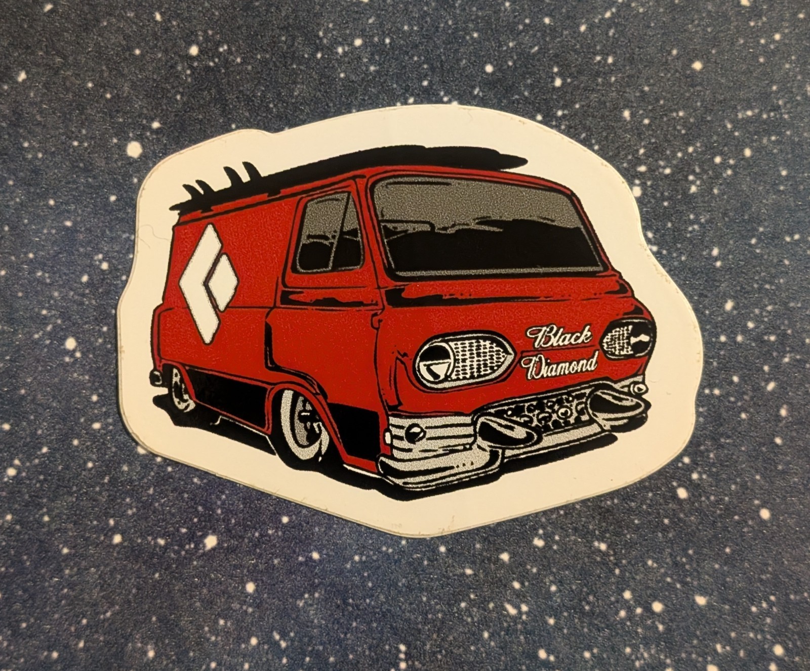 Black Diamond Red Econoline Van Sticker – Mountain Sports Hiking Climbing Skiing