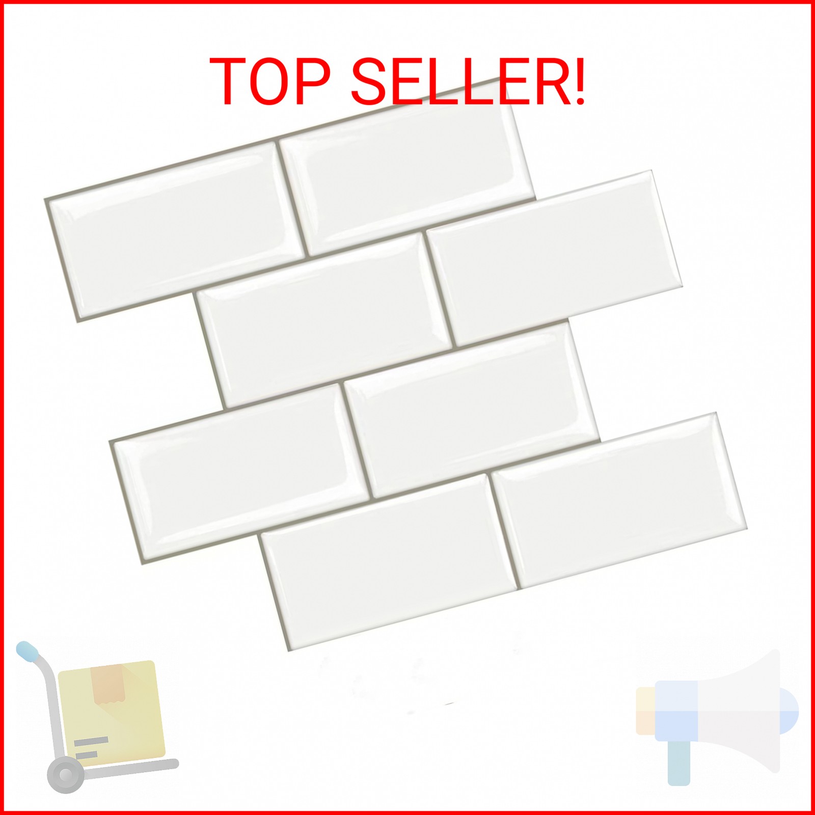 STICKGOO 10-Sheet Peel and Stick Subway Tile, Stick on Tiles Backsplash for Kitc