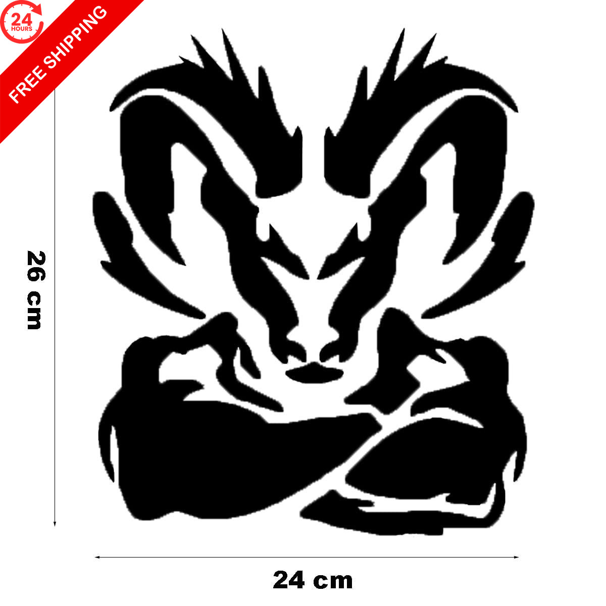 Designs Rear Back Middle Window Vinyl Decal Sticker for 1500 2500(Black) Black