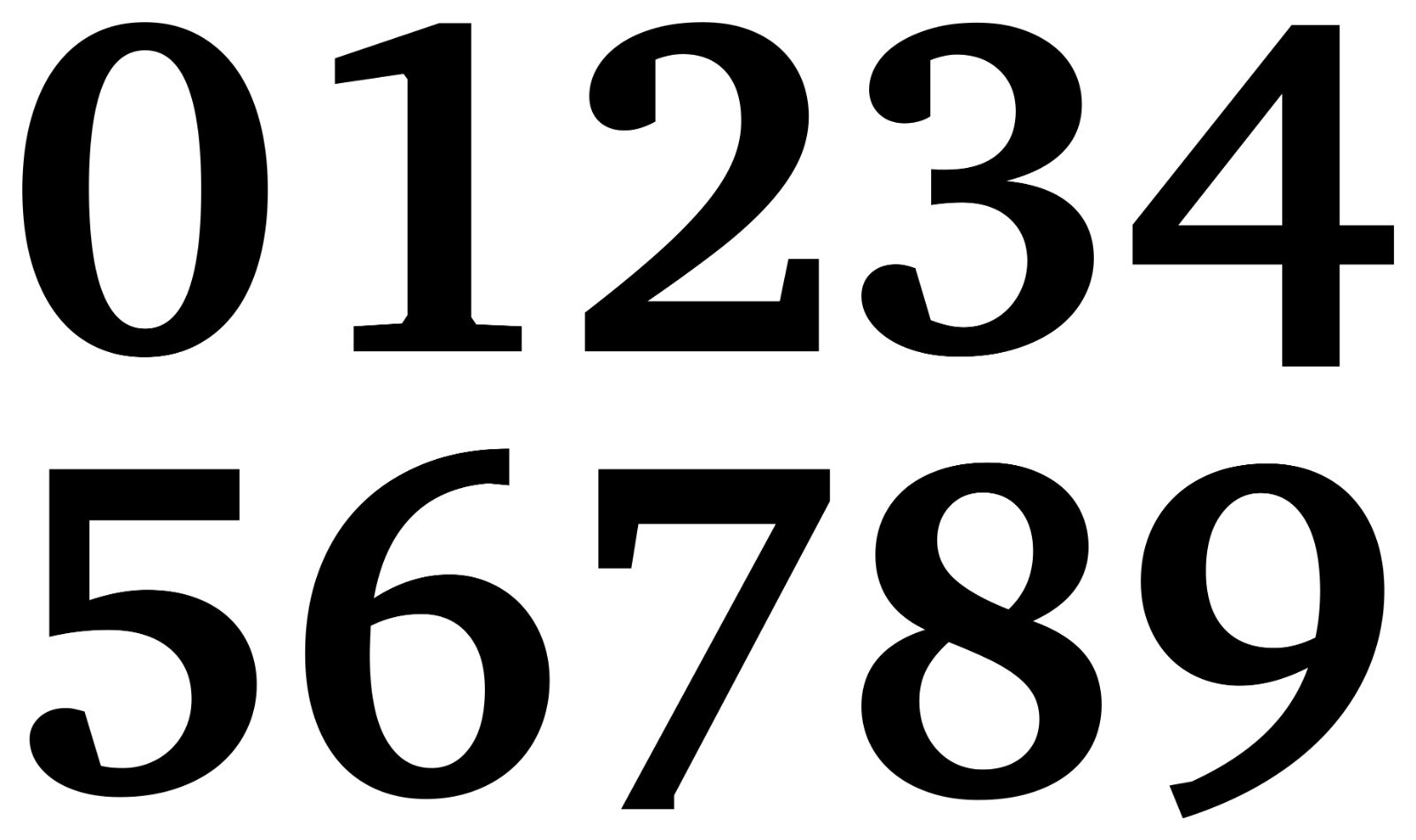 Charter Font Storefront Address Numbers Vinyl Sticker Decal for Business Window
