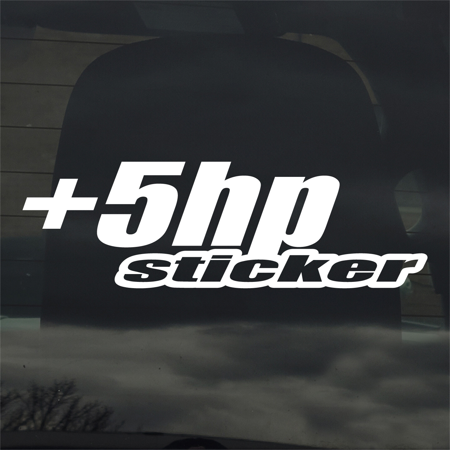 +5 HP (Horsepower) Sticker Vinyl Decal Sticker Racing Custom Car Truck Bike