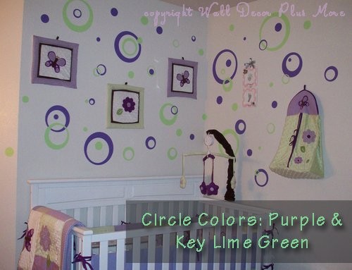 Wall Vinyl Sticker Decal Circles, Rings, Dots 25+pc 11in Large Home Décor – S…