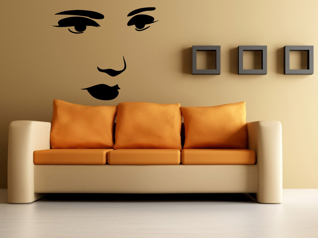 Sexy Young Girl Sketch Portrait Wall Decor Mural Vinyl Decal Art Sticker M593