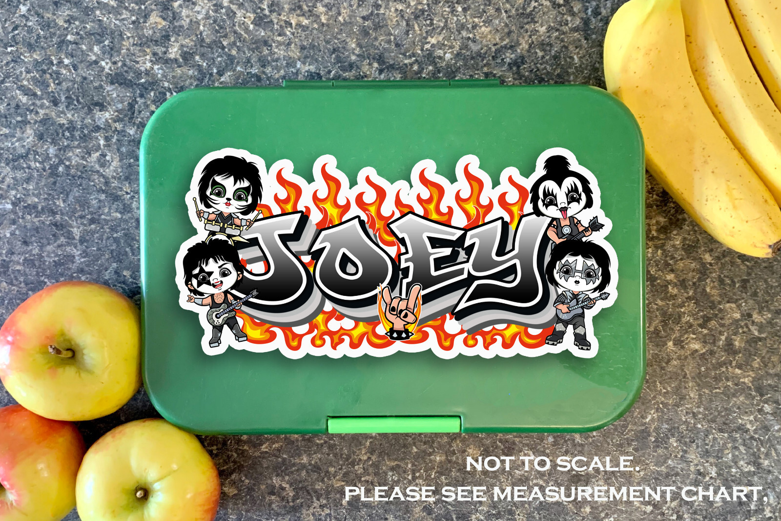 Custom Vinyl Name Sticker Personalize Graffiti Inspired by Iconic Rock Band
