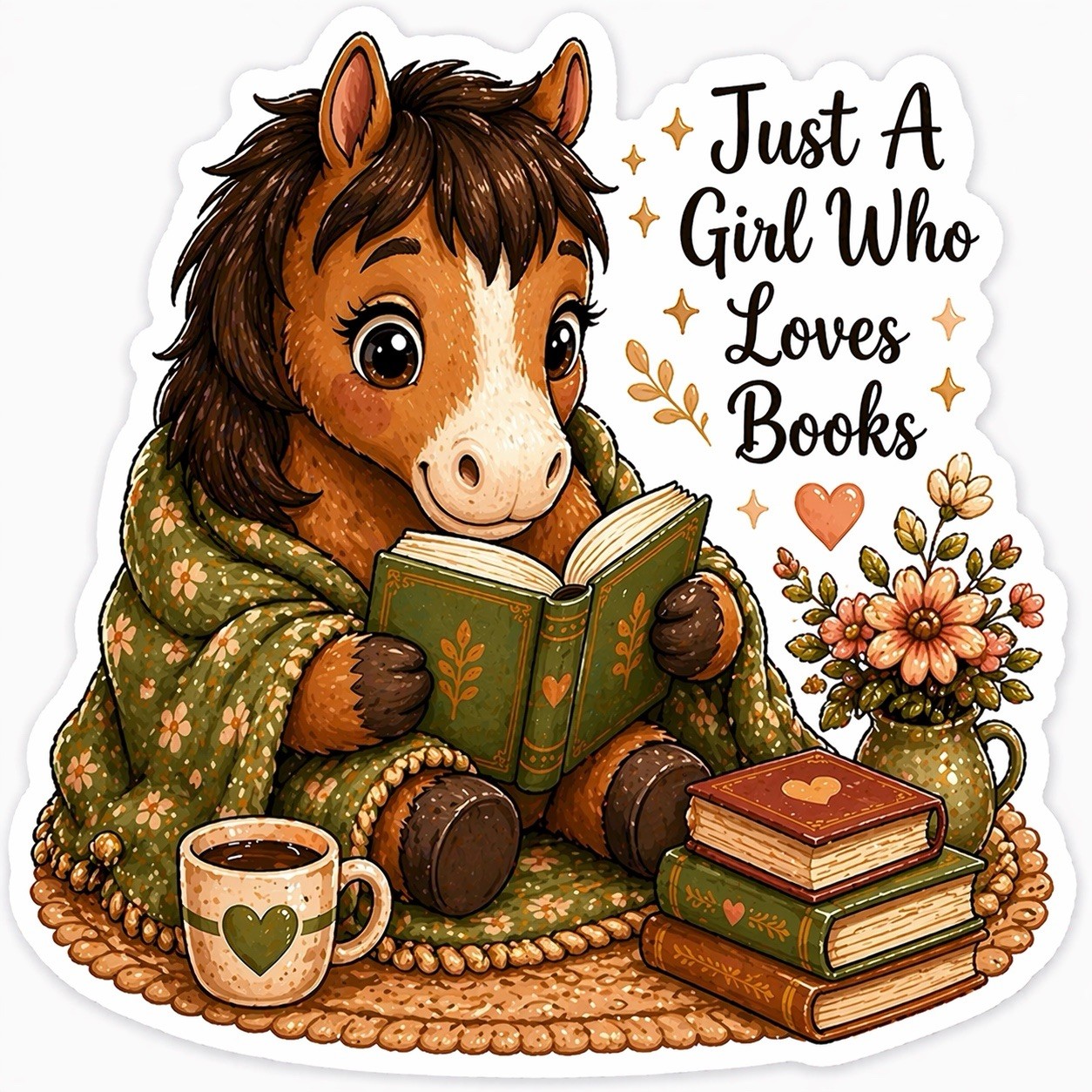 13pc Cute Book Lover Sticker Set Farm Animals Cozy Reading Planner Laptop Decals