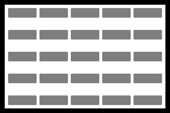 Rectangle Polka Dot Vinyl Decals Waterproof Outdoor Multiple Colors and Sizes